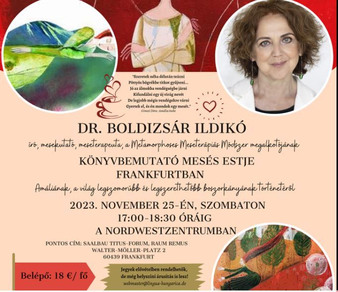 Dr. Boldizsár Ildikó könyvbemutató mesés estje Frankfurtban
